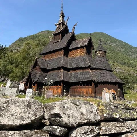 The stave church above Flam